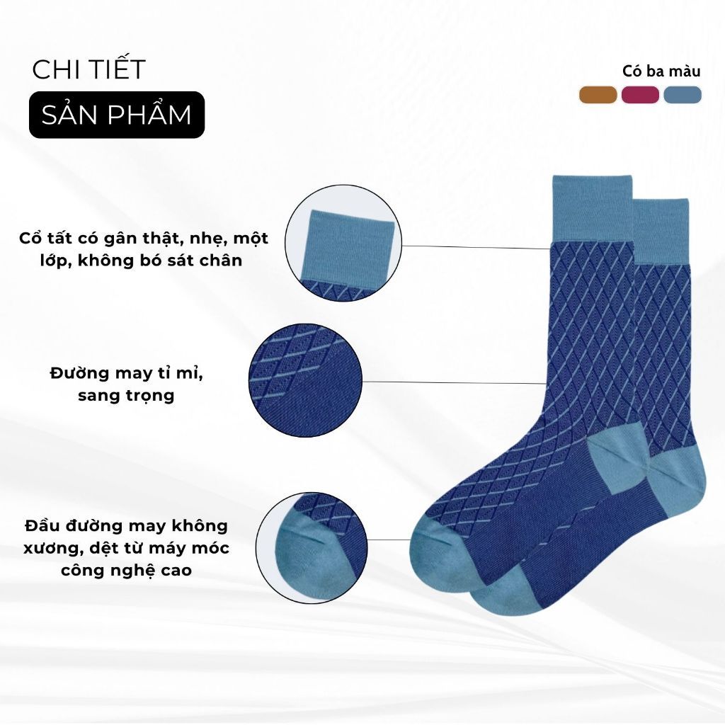 1 đôi tất giày tây chất liệu cotton tự nhiên cao cấp, vớ công sở hút ẩm thoáng khí, khử mùi êm chân - LYS-2203