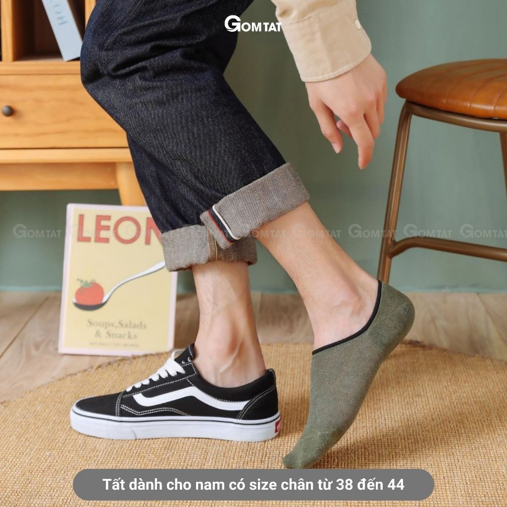 Combo 7 đôi tất lười nam chống tuột gót GOMTAT, vớ lười nam đi giày lười cao cấp - MIA-1402-CB7