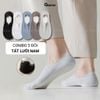 Combo 5 đôi tất tàng hình nam GOMTAT chống tuột gót, chất liệu cotton mềm mại êm chân - HNA-OYU-1501-CB5