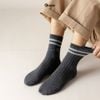 Set 10 đôi vớ cổ cao nam nữ sọc ngang GOMTAT, chất cotton dày dặn mềm mại, thấm hút tốt - CB202-CB10