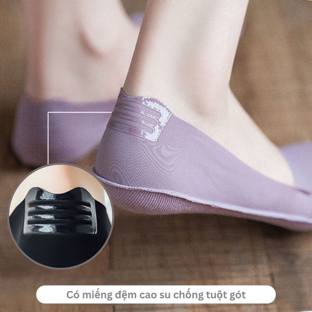 Combo 5 đôi tất đi giày búp bê nữ cao cấp GOMTAT, chất liệu cotton êm chân kháng khuẩn khử mùi  -PO-LOSOCK-LUA-3015-CB5
