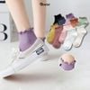Combo 10 đôi tất cổ ngắn nữ GOMTAT cổ bèo, chất liệu cotton hút ẩm thoáng khí khử mùi -NGANCOBEO-FIVE-2004-CB10