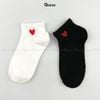 Tất cổ thấp nữ GOMTAT họa tiết trái tim, chất liệu cotton mềm mịn hút ẩm thoáng khí khử mùi êm chân  -TRAITIM-XH-1DOI