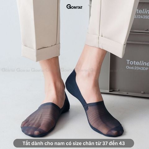  Set 5 đôi tất vớ tàng hình nam chống tuột gót GOMTAT, tất lười nam có mặt lưới thoáng khí - VLN-INVISIBLE-CB5 