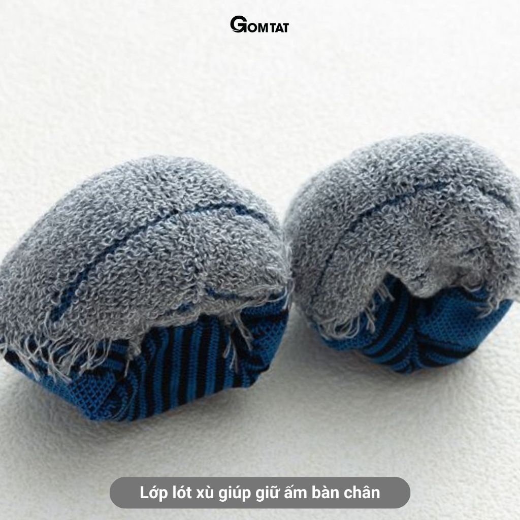 Combo 5 đôi tất thể thao nam cổ cao GOMTAT có lớp đệm xù lông êm chân, chất liệu mềm mại, thấm hút  -PO-TATXU-3011-CB5