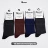 Tất đi giày tây nam cổ cao GOMTAT mẫu sọc xương cá, vớ nam công sở chất liệu cotton cao cấp, thoáng mát êm chân, tất nam công sở, vớ cao cổ nam Menswear - GOM-MIX14-1DOI