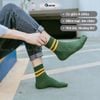 Set 10 đôi vớ cổ cao nam nữ sọc ngang GOMTAT, chất cotton dày dặn mềm mại, thấm hút tốt - CB202-CB10