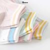 Set 5 đôi vớ cổ thấp nữ GOMTAT họa tiết vân nổi, chất liệu cotton hút ẩm thoáng khí khử mùi hôi -CB091