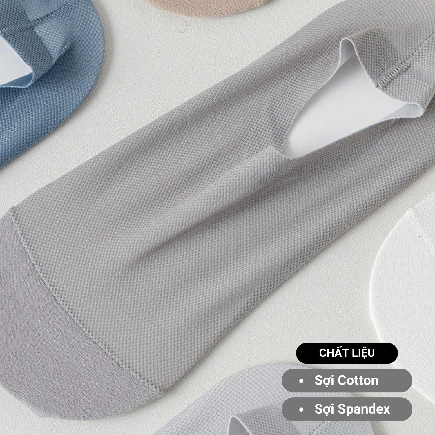 Tất tàng hình nam GOMTAT chất liệu cotton cao cấp, vớ lười nam mềm mịn, thoáng mát, êm chân, vớ tàng hình nam, tất lười nam Menswear, Xanh - HAILUOI-PO-3019-1DOI