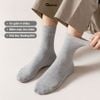 Set 5 đôi tất vớ nam cổ cao GOMTAT, hoạ tiết gân chìm, chất liệu cotton dày dặn thoáng khí - CAOTRON-FIVE-2001-CB5