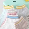 Set 5 đôi vớ cổ thấp nữ GOMTAT họa tiết vân nổi, chất liệu cotton hút ẩm thoáng khí khử mùi hôi -CB091