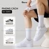 Hộp 5 đôi tất nam nữ cổ cao GOMTAT thoáng khí, vớ trơn chất cotton khử mùi êm chân - PRI-2505-CB5
