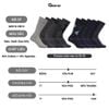 Hộp 10 đôi tất cổ cao công sở nam GOMTAT màu xám và xanh, chất liệu cotton, khử mùi thoáng khí - GOM-MIX18-CB10