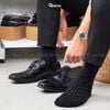 Hộp 5 đôi vớ nam cổ cao công sở GOMTAT hoạ tiết chấm bi, chất liệu cotton cao cấp - GOM-CHAMBI-CB5