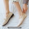 Tất nữ đi giày búp bê không lộ chân khi mang, vớ lười nữ chất liệu lụa phối ren cao cấp, có bo thun chống tuột gót, vớ nữ đi giày búp bế, tất lười nữ, Voan, Women, Hồng - LUAREN-PO-3028-1DOI