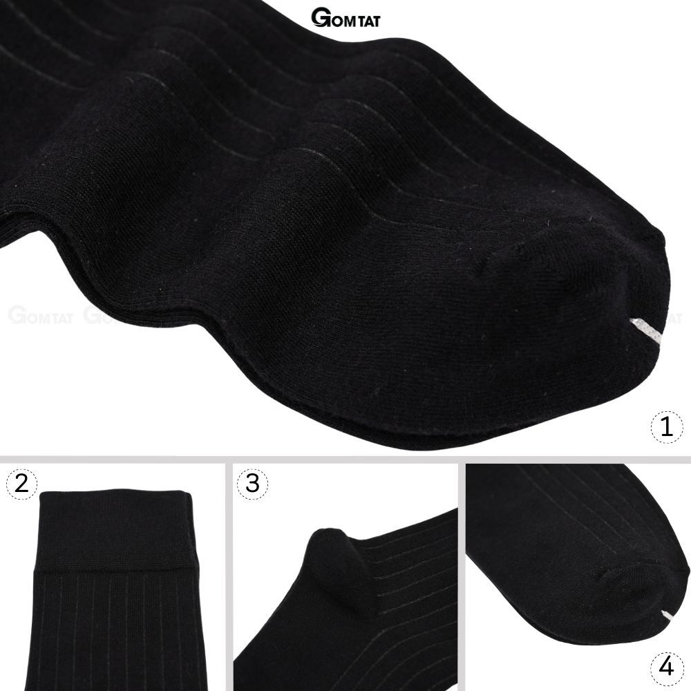 Hộp 5 đôi tất nam công sở GOMTAT mẫu MIX11, vớ đi giày tây nam chất liệu cotton cao cấp - GOM-MIX11-CB5