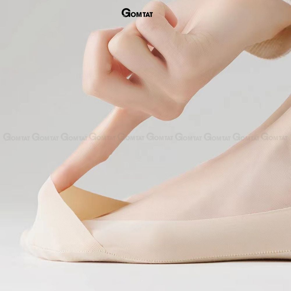 Combo 5 đôi tất lười nữ cao cấp GOMTAT, có đệm silicon chống tuột, chất liệu cotton mềm mại êm chân - SUX-1103-CB5