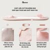 Tất lười nữ GOMTAT chất liệu cotton trơn sọc gân, vớ lười nữ Đen có đệm cao su chống tuột gót, thoáng khí ,Women, Hồng - BUB-KOL-1302-1DOI