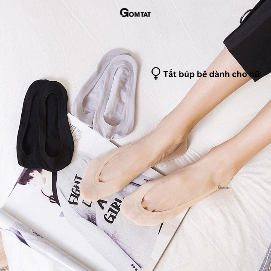 Combo 10 đôi tất lười nữ đi giày búp bê GOMTAT, chất liệu cotton cao cấp mềm mại êm chân - TNBB-CB10
