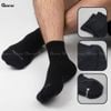 Combo 5 đôi tất đen nam nữ GOMTAT có đệm xù êm chân, sợi cotton dày dặn, khử mùi kháng khuẩn - STA-5009-CB5