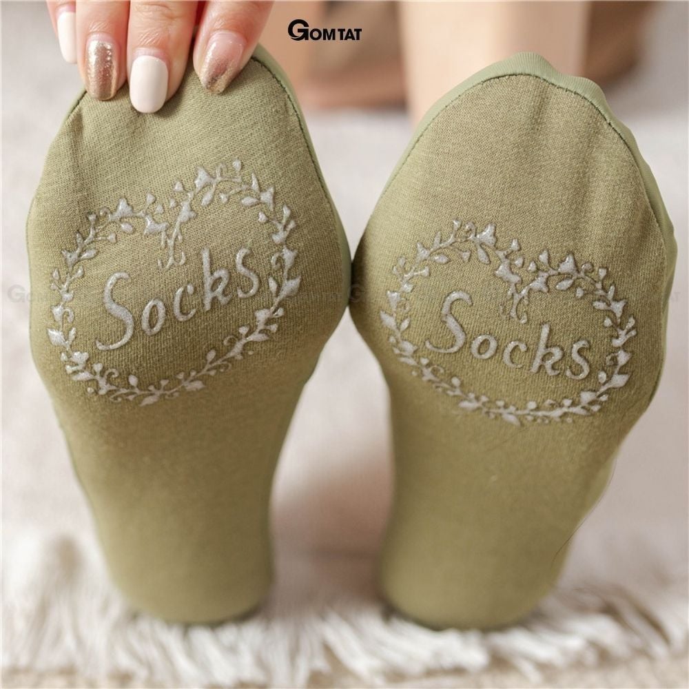 Combo 10 đôi tất lười nữ đi giày búp bê GOMTAT, chất liệu lụa cotton mềm mát, thấm hút thoáng khí - TATLUA-UYE-7002-CB10
