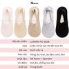 Set 5 đôi tất lười nữ đi giày búp bê GOMTAT, vớ vô hình chất liệu lụa phối ren cao cấp, có bo thun chống tuột gót - LUAREN-PO-3028-CB5