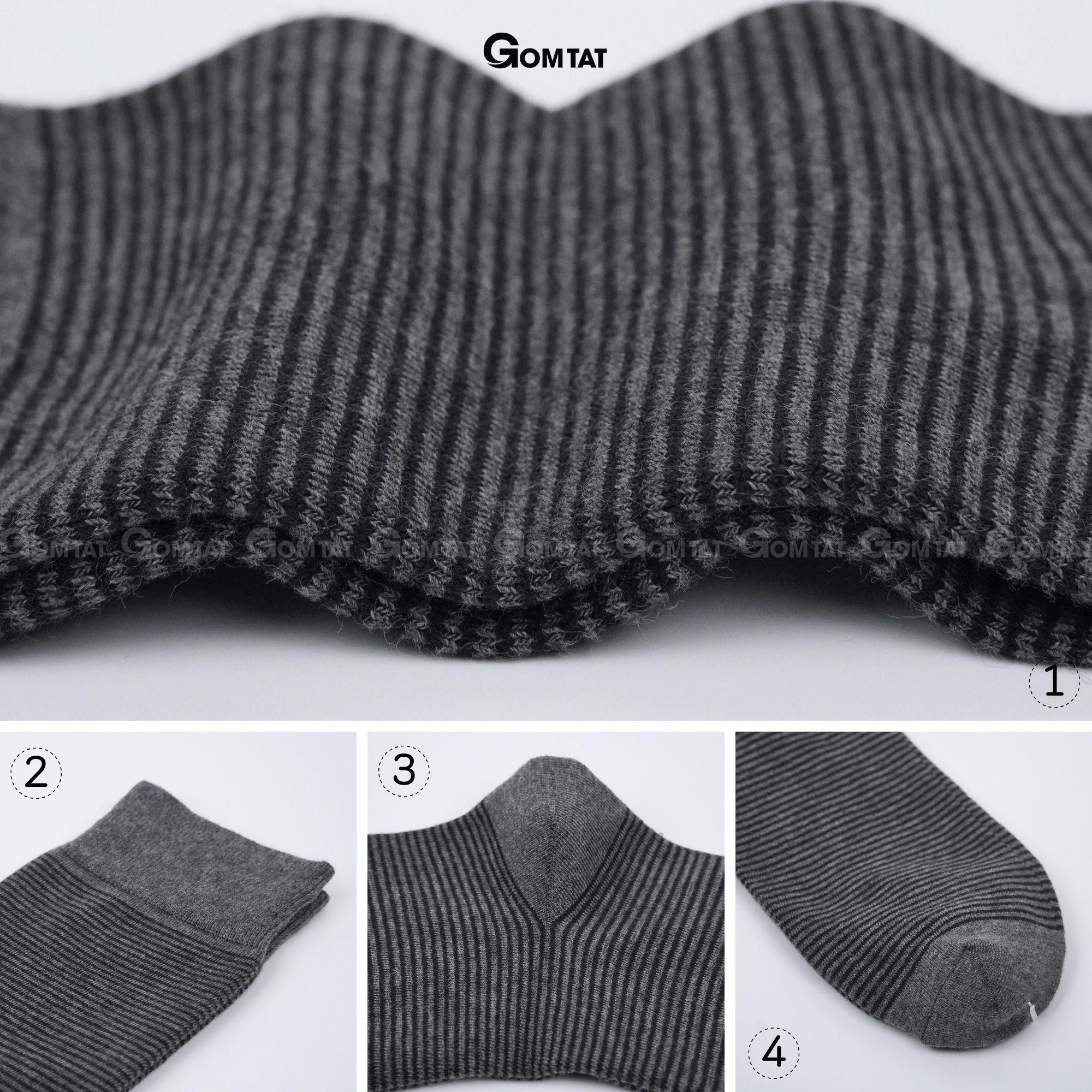 Tất nam Cổ Cao GOMTAT mẫu TAY09, vớ đi giày tây cao cấp chất liệu cotton hút ẩm thoáng khí, tất đi giày tây, vớ nam cổ cao Menswear - GOM-TAY09-1DOI