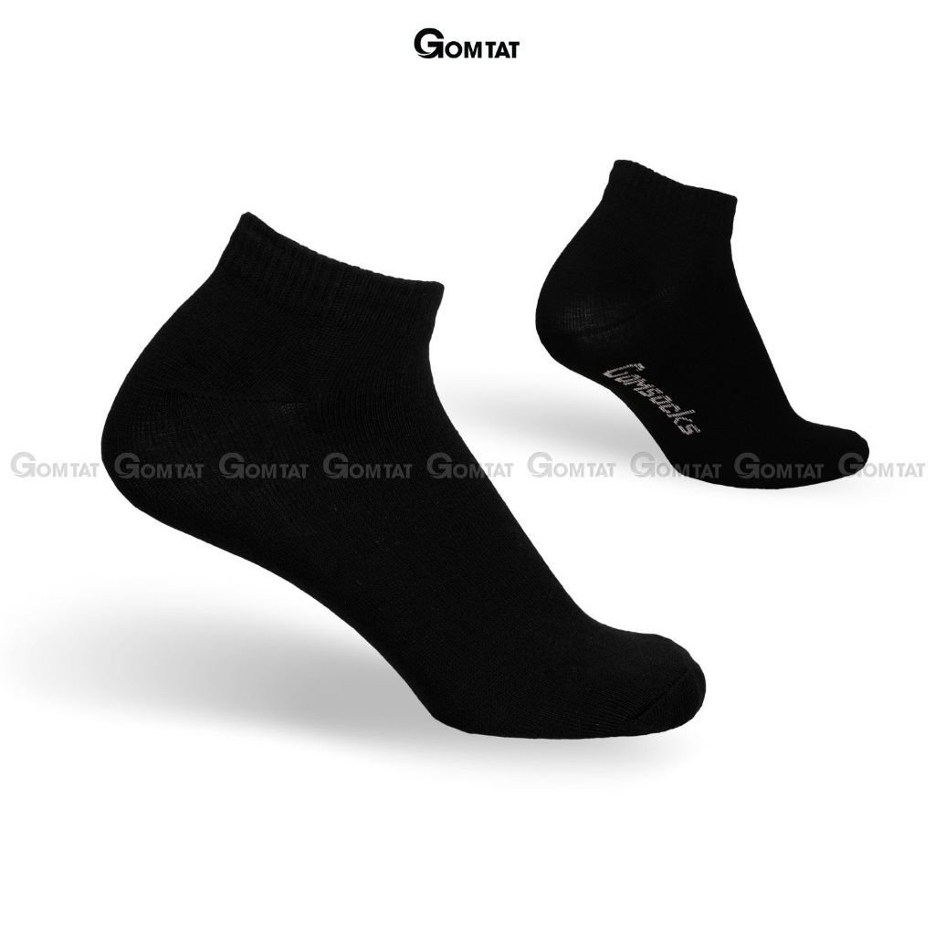 Combo 10 đôi tất nam nữ cổ thấp GOMTAT, vớ ngắn cổ nam nữ, hút ẩm thoáng khí, khử mùi chân - GOMSOCKS-NGAN-CB10