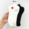 Tất cổ thấp nữ GOMTAT họa tiết trái tim, chất liệu cotton mềm mịn hút ẩm thoáng khí khử mùi êm chân  -TRAITIM-XH-1DOI