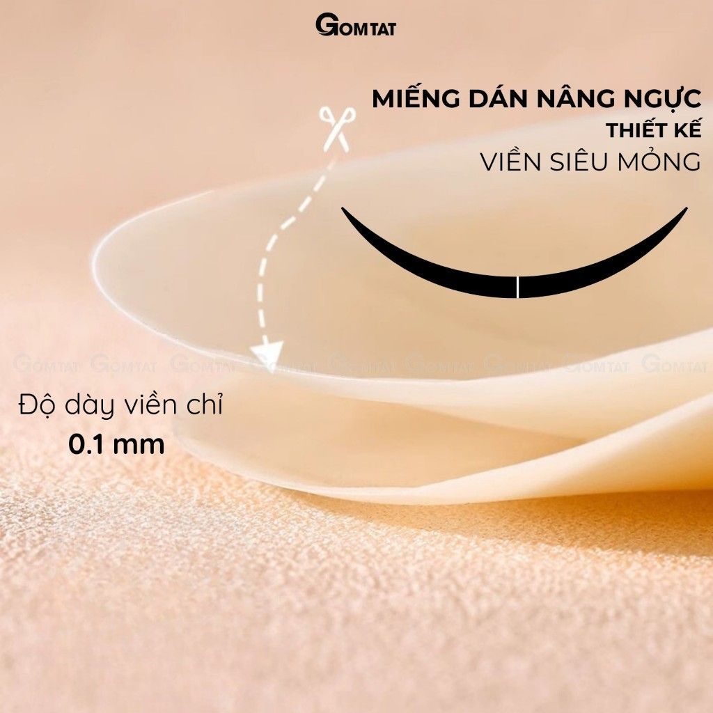 Áo bra dán nâng ngực tạo khe thiết kế trái xoài, miếng dán nâng ngực siêu bám dính, chống thấm nước GOMTAT - SA-0022