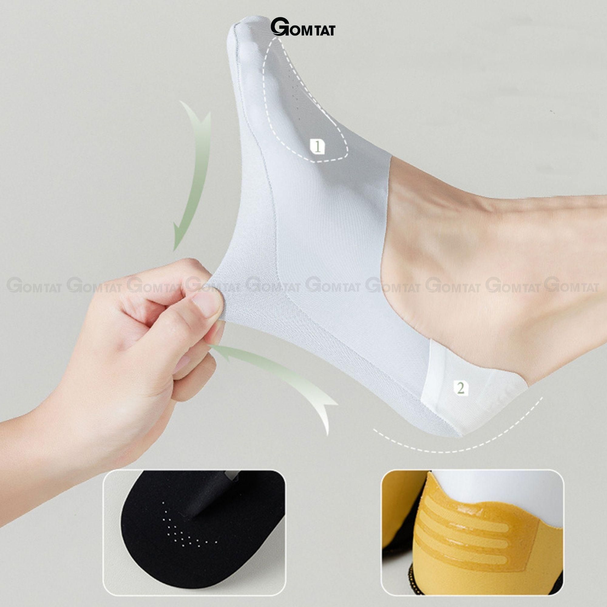 Tất vớ lười nam GOMTAT chất liệu cotton co giãn cực tốt, bề mặt có lỗ thông hơi thoáng khí  Menswear- LUA-SUX-1104-1DOI