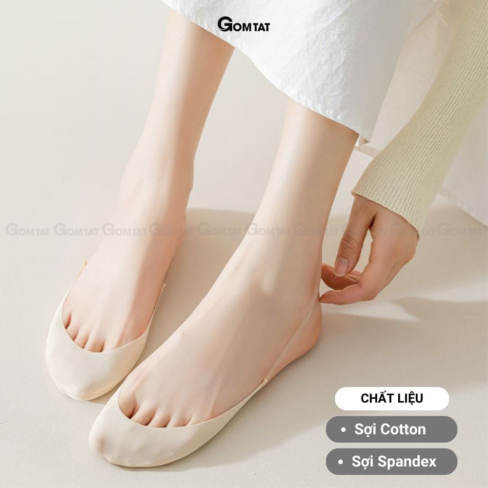 Combo 10 đôi tất đi giày cao gót nữ GOMTAT, chất liệu cotton êm chân khử mùi - CAOGOT-SUX-1102-CB10