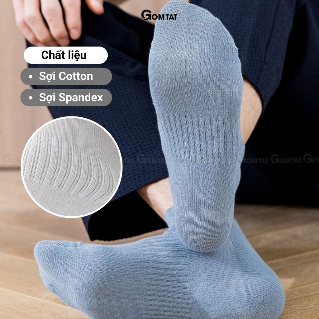 Set 5 đôi tất nam cổ ngắn hoạ tiết GOMTAT mẫu BUG, vớ cổ ngắn nam chất liệu cotton mềm mại, thấm hút mồ hôi - CNCC-BUG