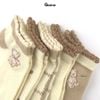 Set 5 đôi vớ nữ cổ ngắn GOMTAT họa tiết màu nâu dễ thương, chất liệu mềm mỏng thoáng mát, êm chân  -CB086