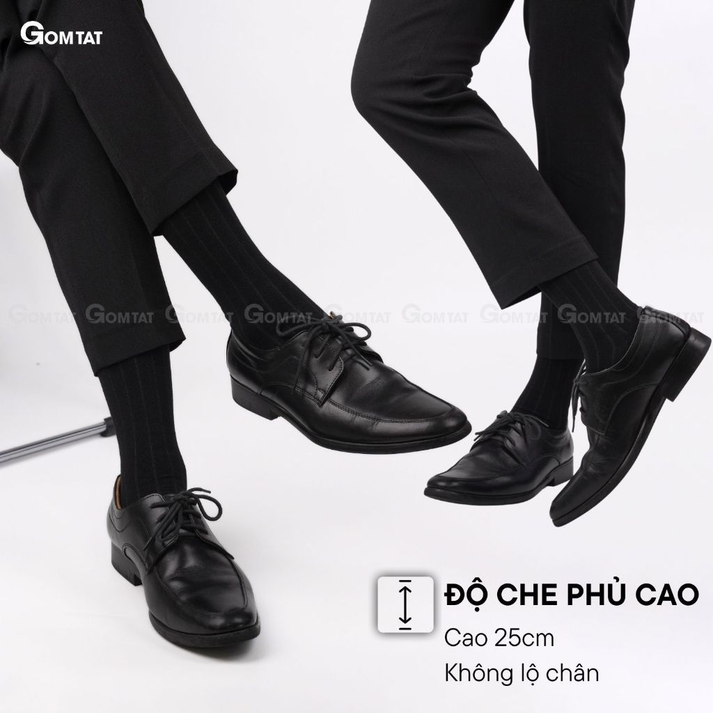 Tất nam đi giày tây GOMTAT cao cấp, vớ nam công sở chất liệu sợi Modal gỗ sồi cao cấp kháng khuẩn - MODAL-STA-5012-1DOI