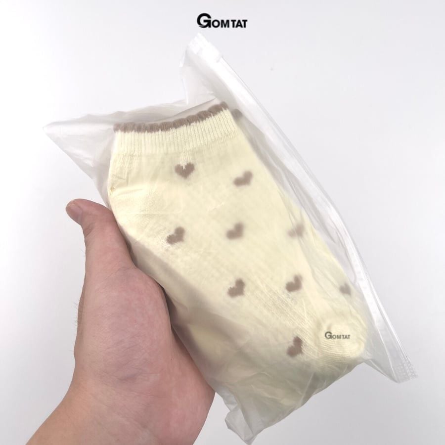 Set 5 đôi vớ nữ cổ ngắn GOMTAT họa tiết màu nâu dễ thương, chất liệu mềm mỏng thoáng mát, êm chân  -CB086
