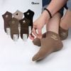 Set 5 đôi vớ nữ cổ ngắn GOMTAT, họa tiết mặt cười, hình gấu, trái tim, chất liệu cotton hút ẩm thoáng khí  -LISU37