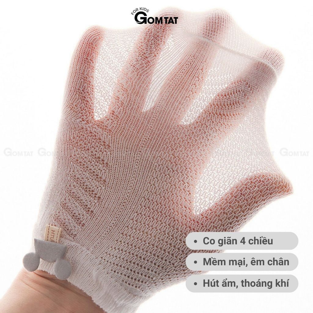 Combo 4 đôi tất trẻ em lưới thoáng khí GOMTAT chất liệu cotton mềm mại an toàn cho bé - YIQ-W018-CB4