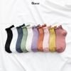 Combo 10 đôi tất cổ ngắn nữ GOMTAT cổ bèo, chất liệu cotton hút ẩm thoáng khí khử mùi -NGANCOBEO-FIVE-2004-CB10