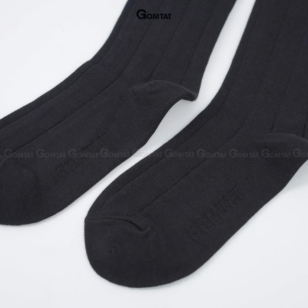 Tất đi giày tây nam GOMTAT mẫu gân chìm, vớ nam cổ cao 25cm chất liệu 90% cotton cao cấp thoáng mát êm chân, tất nam cổ cao, vớ nam đi giày tây Menswear - GOM-MIX09-1DOI