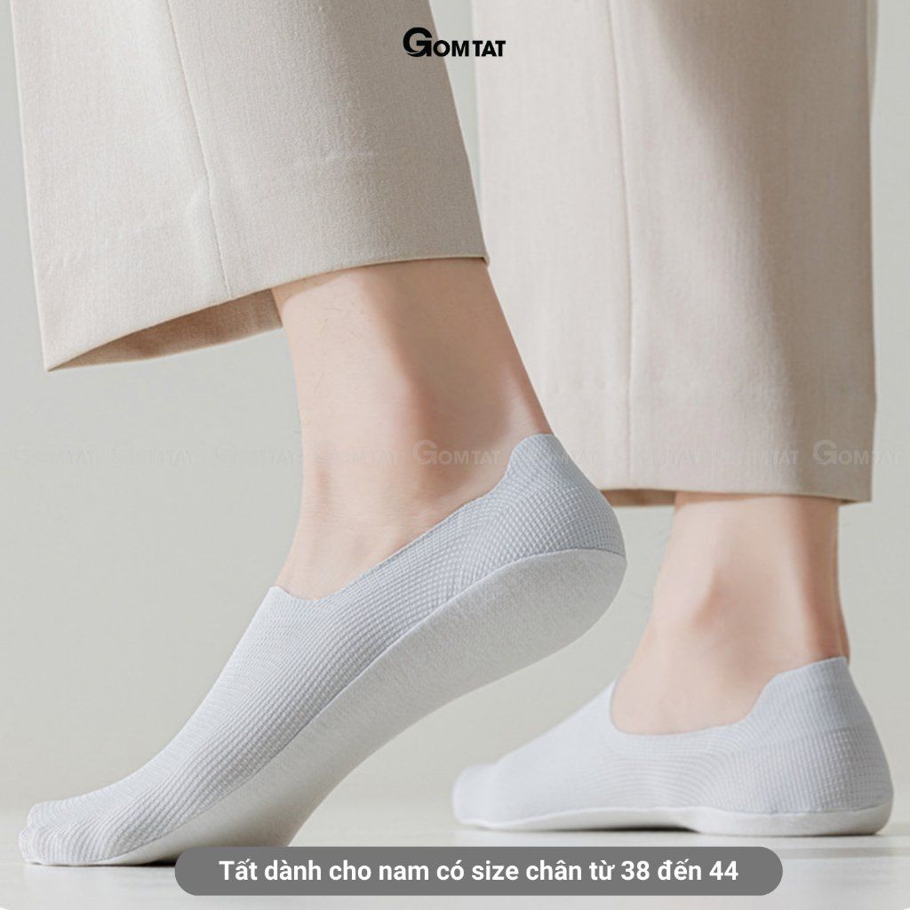 Combo 5 đôi tất tàng hình nam GOMTAT chống tuột gót, chất liệu cotton mềm mại êm chân - HNA-OYU-1501-CB5