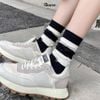 Combo 5 đôi tất nam nữ cao cổ kiểu rách GOMTAT phong cách Hàn Quốc, sợi cotton mềm mại, thoáng mát - CAOWASH-PO-3025-CB5