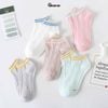 Set 5 đôi vớ cổ thấp nữ GOMTAT họa tiết vân nổi, chất liệu cotton hút ẩm thoáng khí khử mùi hôi -CB091