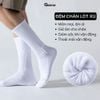 Hộp 5 đôi tất xù GOMTAT cổ cao trơn nam nữ có đệm xù dày chất liệu cotton êm chân - TATXU-TRON-CB5