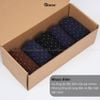 Hộp 5 đôi vớ nam cổ cao công sở GOMTAT hoạ tiết chấm bi, chất liệu cotton cao cấp - GOM-CHAMBI-CB5