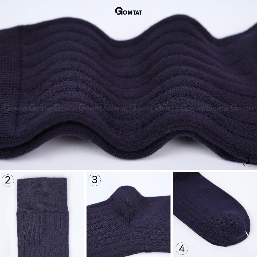 Hộp 5 đôi tất giày tây nam công sở GOMTAT mẫu MIX16, chất liệu cotton mềm mại, hút ẩm thoáng khí - GOM-MIX16-CB5