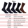 Hộp 5 đôi vớ nam cổ cao công sở GOMTAT hoạ tiết chấm bi, chất liệu cotton cao cấp - GOM-CHAMBI-CB5