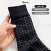 Tất nam cổ cao công sở họa tiết, vớ cao cổ nam đi giày tây chất liệu cotton cao cấp thoáng mát Menswear - GOM-TAY11-DENCAROTRANG