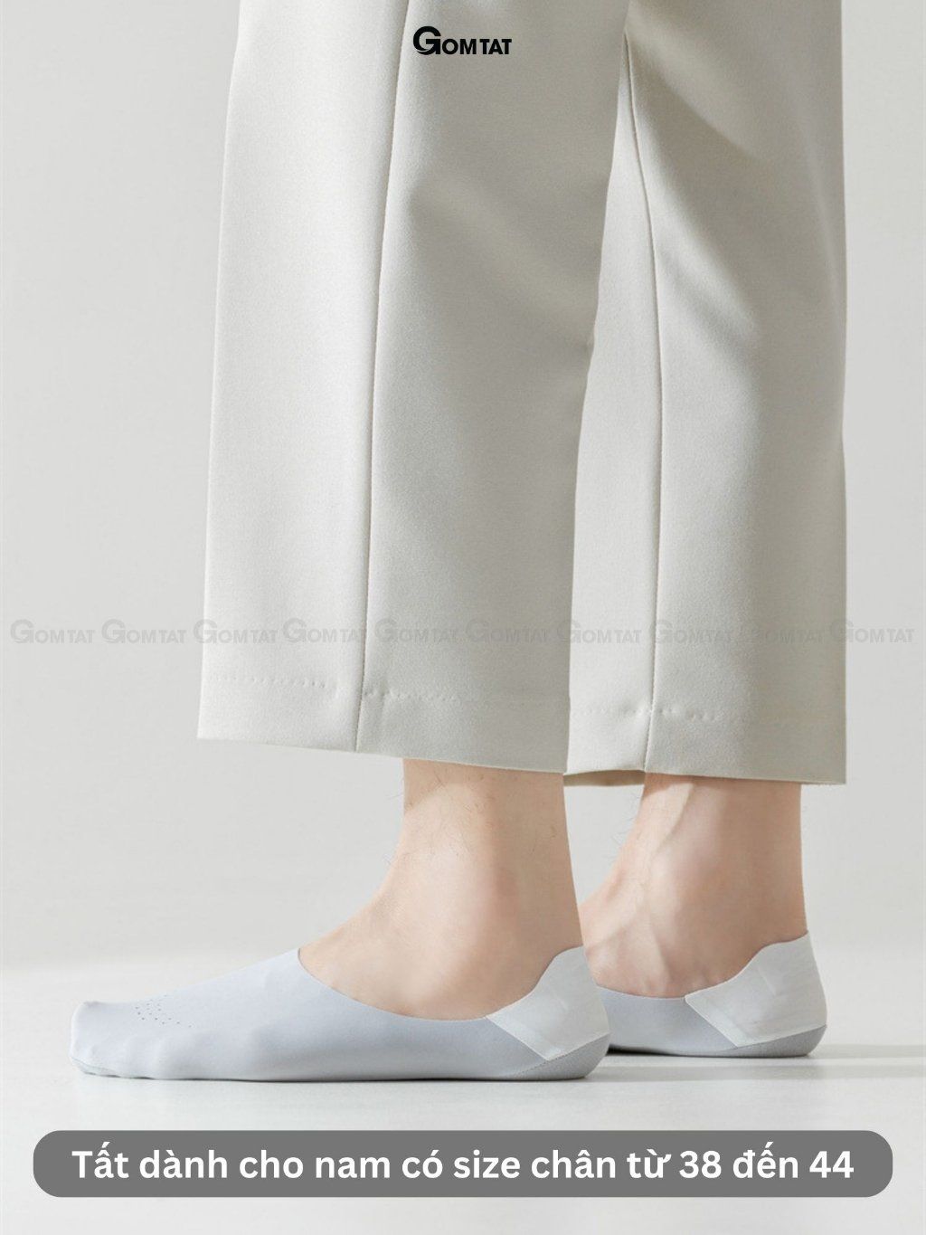 Combo 6 đôi tất nam đi giày lười GOMTAT, chất liệu cotton cao cấp êm chân thoáng khí khử mùi - LUA-SUX-1104-CB6