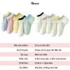 Combo 5 đôi tất chân nữ cổ ngắn chất liệu cotton cao cấp, vớ màu cho nữ mềm mại, êm chân hút ẩm thoáng khí -D16-A100-CB5